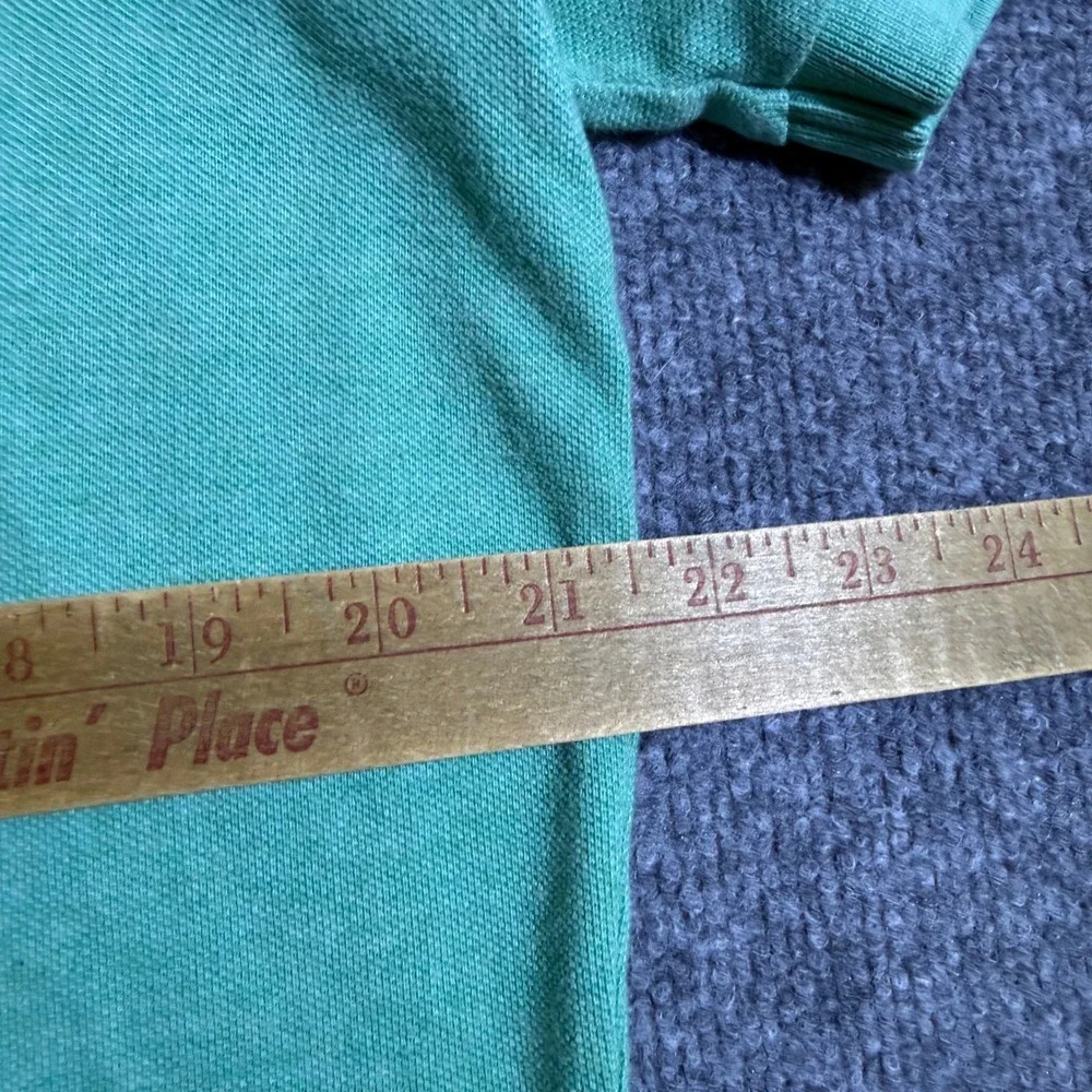 Polo Ralph Lauren Mens Classic Fit Green Pique Polo Shirt Short Sleeve Size L